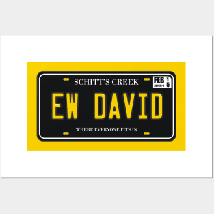 Ew David License Plate Posters and Art